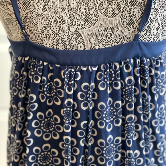 ADAM ADAM LIPPES 100% Silk Navy & White Designer Dress size S Orig.$345 NWT - Picture 5 of 12